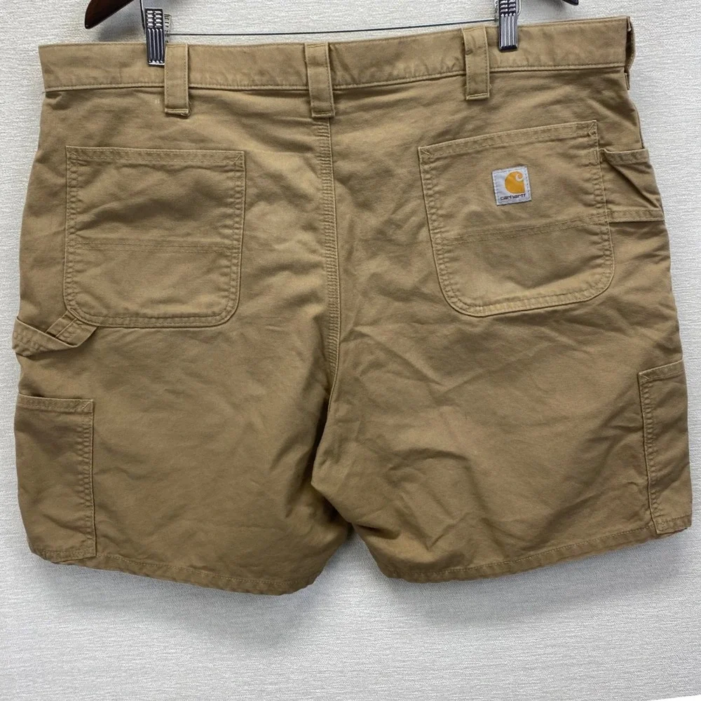 Carhartt Mens Khaki Original Fit Carpenter Shorts Size 42 Work Utility Irregular